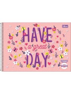 CADERNO DESENHO CAPA DURA 80FLS - 390437 - PEPPER FEM - UN - TILIBRA