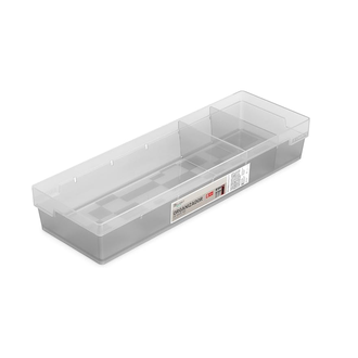 ORGANIZADOR PLASTICO P/GAVETA C/ 2 DIVISORIA - CR1X6 - CRISTAL - UN - ORDENE