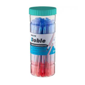 CANETA ESFEROGRAFICA BAZZE DOBLE - AZ/VM - DPL 24 - TRIS