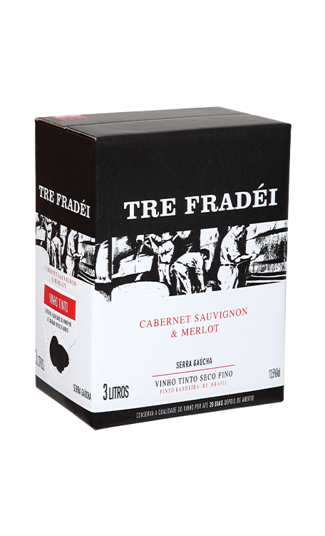 Vinho Valmarino Tre Fradéi Cabernet | Merlot Bag in Box 3L