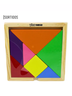 TANGRAN - JOGO GEOMETRICO YK1054 - 7PCS - COLORIDO - UN - YINS KIDS