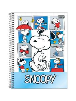 CADERNO UNIV CAPA DURA 1X1 80FLS - 396052 - SNOOPY - UN - TILIBRA