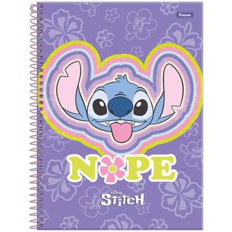 CADERNO UNIV CAPA DURA 1X1 80FLS - STITCH - UN - FORONI