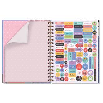 CADERNO COLEGIAL 1X1 7444 - JARDIM DAS CORES - UN - FINA IDEIA