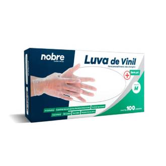 LUVA VINIL S/PO 100 UND TAM M - 51503 - UN - NOBRE