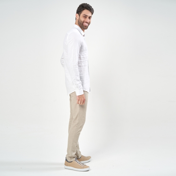 CAMISA LINHO MANGA LONGA BRANCA PADRÃO