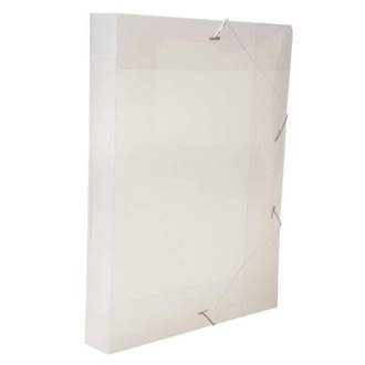 PASTA ELASTICO PLASTICA 4CM OFICIO - 0257 - CRISTAL - UN - DELLO