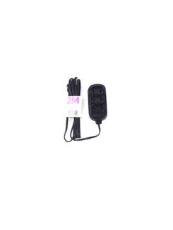 EXTENSAO ELETRICA 3 TOMADAS BIPOLAR 2M - 252000302111 - PRETO - UN - FIOLUX
