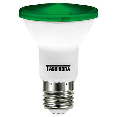 LÂMPADA LED PAR 20 TASCHIBRA VERDE 06W BIVOLT