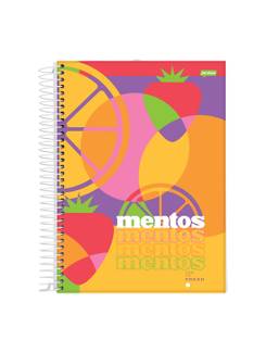 CADERNO 1/4 ESPIRAL CAPA DURA 80FLS - MENTOS - UN - JANDAIA