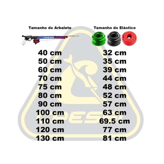 ARBALETE COMANCHE PRO DUE CRESSI VERMELHO