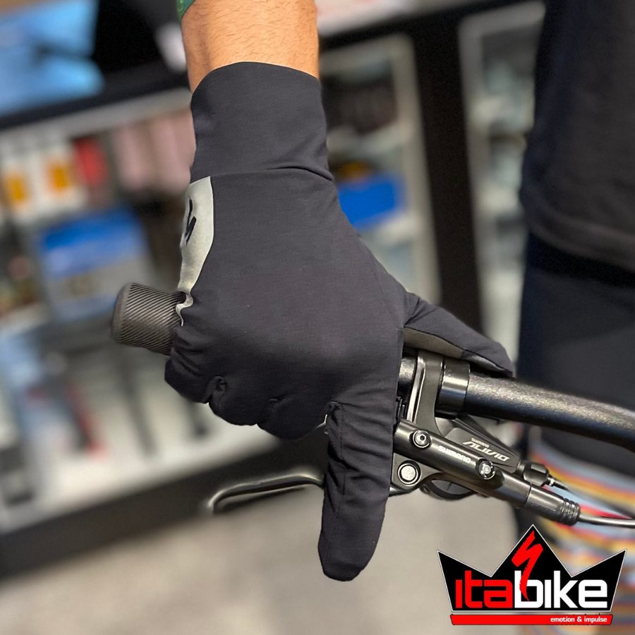 Luva Specialized Dedo Longo Impermeável Neoshell Long Finger Masculina Preta