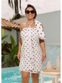 SAÍDA DE PRAIA VESTIDO AURA NA SEDINHA BRANCO COLEÇÃO PÉTIT POÁ - 1