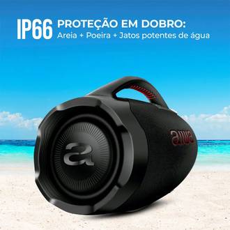 CAIXA DE SOM BT 200W - BOOMBOX PLUS - AWS-BBS-01B - PRETO - UN - AIWA