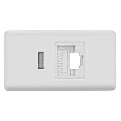 MÓDULO TRAMONTINA TOMADA PARA TELEFONE RJ11 REF. 57115/051 BRANCO