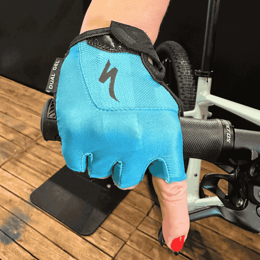 Luva Specialized Dedo Curto Dual Gel Feminina Turquesa