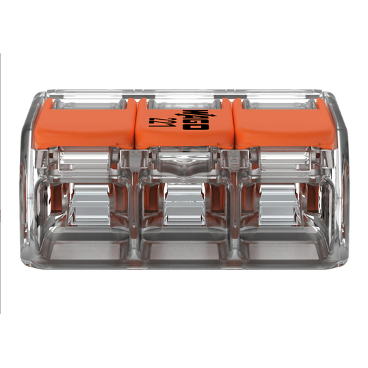 CONECTORES DE EMENDA PARA FIOS WAGO INLINE COM ALAVANCA Ref: 221-413
