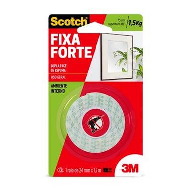 FITA DUPLA FACE 3M C/ ESPUMA 24MM X 1.5M
