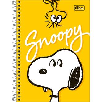 CADERNO 1/4 ESPIRAL CAPA DURA 80FLS - 292346 - SNOOPY - UN - TILIBRA