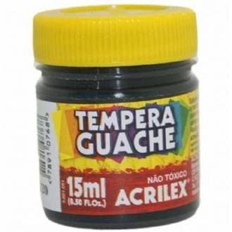 TINTA GUACHE 15ML  - PRETO - CX 12 - ACRILEX