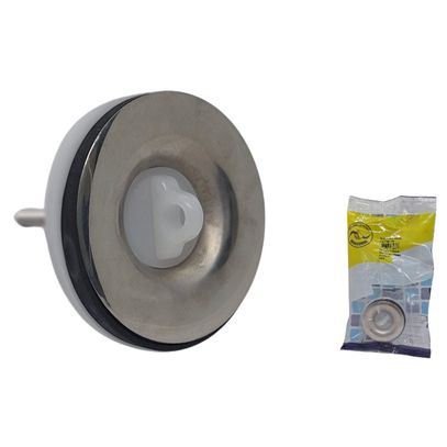 VALVULA LAVATORIO INOX POLIDO 2.1/2 TAMPA PLASTICA PNG
