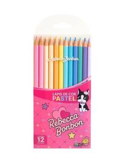 LAPIS DE COR SEXTAVADO REBECCA - PASTEL - RB1205 - C/12 - UN - SKYPAPER