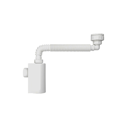 SIFÃO COPO PAREDE BRANCO BLUKIT 