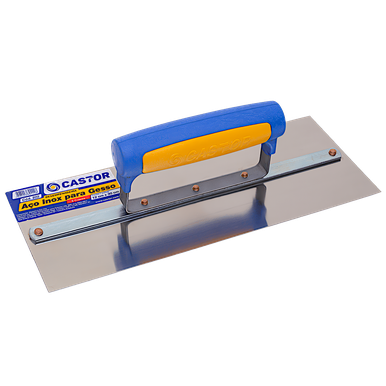 DESEMPENADEIRA DE AÇO INOX PARA GESSO CASTOR 12 X 30CM