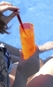 Copo Long Drink Boccati 370ml (laranja neon)