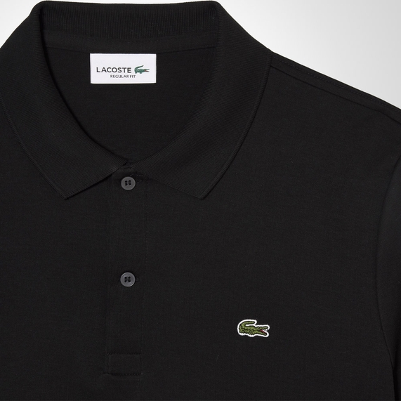 POLO MASCULINA REGULAR PRETA LACOSTE