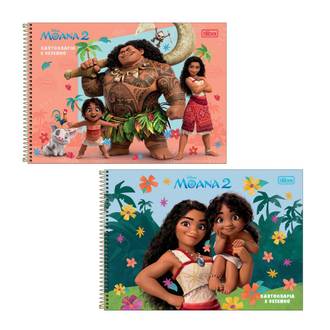 CADERNO DESENHO CAPA DURA 80FLS - ESPIRAL - MOANA - UN - TILIBRA