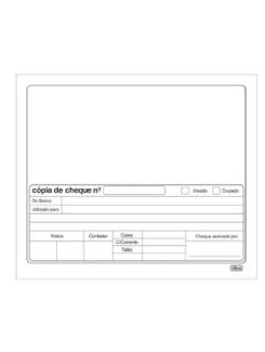 COPIA DE CHEQUE 100 FOLHAS - 189MMX159MM - BRANCO - UN - TILIBRA