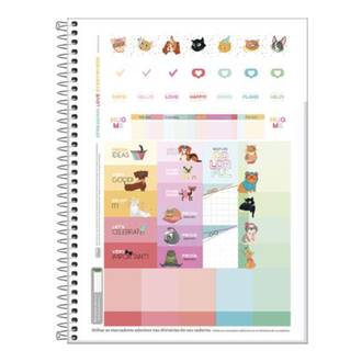 CADERNO UNIV CAPA DURA 1X1 80FLS - HUG ME - PCT 4 - TILIBRA
