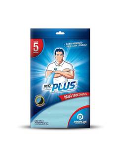 PANO MULTIUSO MR PLUS C/5 30CM X 50CM - 52142 - AZUL - UN - TALGE