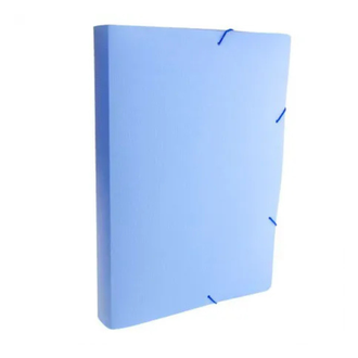PASTA ELASTICO PLASTICA 4CM OFICIO /SERENA - 0249 - AZUL PASTEL - UN - DELLO