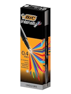 CANETA INTENSITY 0,4MM - PRETO - PCT 10 - BIC