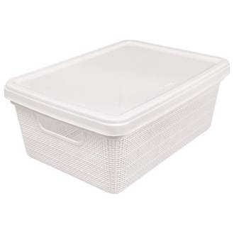 CESTO ORGANIZADOR JUTA C/TAMPA 15L - 3186 - BRANCO - UN - JAGUAR