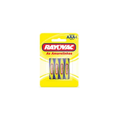 PILHA RAYOVAC AMARELINHAS AAA (com 4)