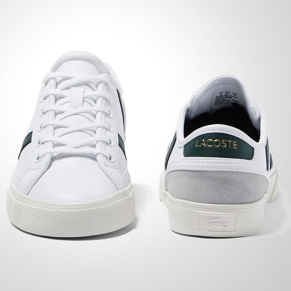 TÊNIS MASCULINO SIDELINE PRO EM MATERIAL SINTÉTICO BRANCO LACOSTE