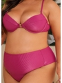 BIQUÍNI MEIA TAÇA CALCINHA HOT PANT ROSA COLEÇÃO BEACH CURVE - 3