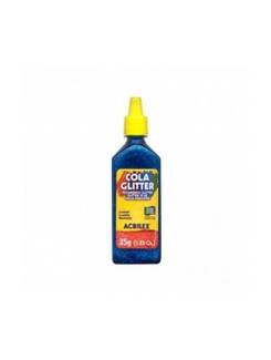 COLA COLORIDA C/GLITER 23G - AZUL - CX 12 - ACRILEX