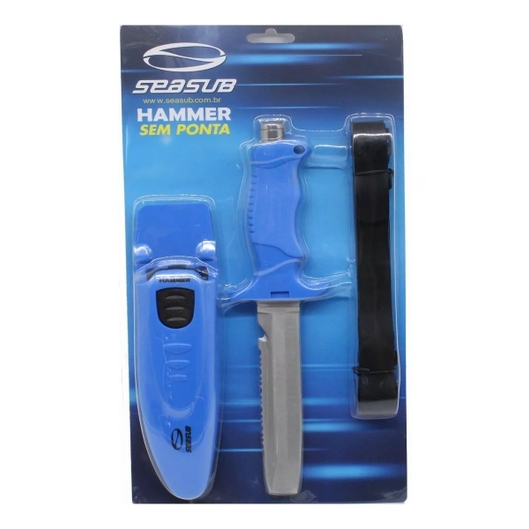 FACA HAMMER SEM PONTA SEA SUB AZUL