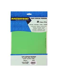 PAPEL DIPLOMATA A4 120G 20FL LISO/OFFSET - 302070073 - VERDE - UN - MASTERPRINT