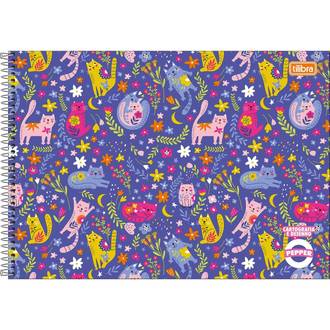 CADERNO DESENHO CAPA DURA 80FLS - 390437 - PEPPER FEM - PCT 4 - TILIBRA