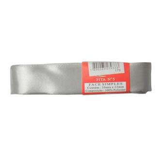 FITA CETIM Nº 5 22MMX10M  - PRATA - UN - KIT
