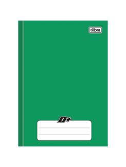 CADERNO 1/4 BROCHURA CAPA DURA 96FLS - D+ COLOR - VERDE - PCT 10 - TILIBRA