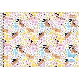 CADERNO DESENHO CAPA DURA 80FLS - 390437 - PEPPER FEM - PCT 4 - TILIBRA