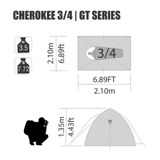 BARRACA CHEROKEE 3/4P NAUTIKA