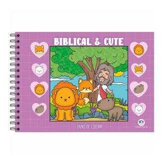CADERNO P/ COLORIR BIBLICAL AND CUTE VIOLET - UN - CIRANDA CULTURAL