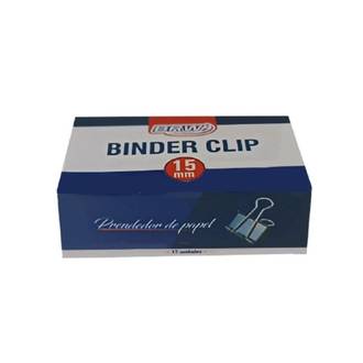 PRENDEDOR DE PAPEL 15MM C/12 BD1512 - PRETO - UN - BRW